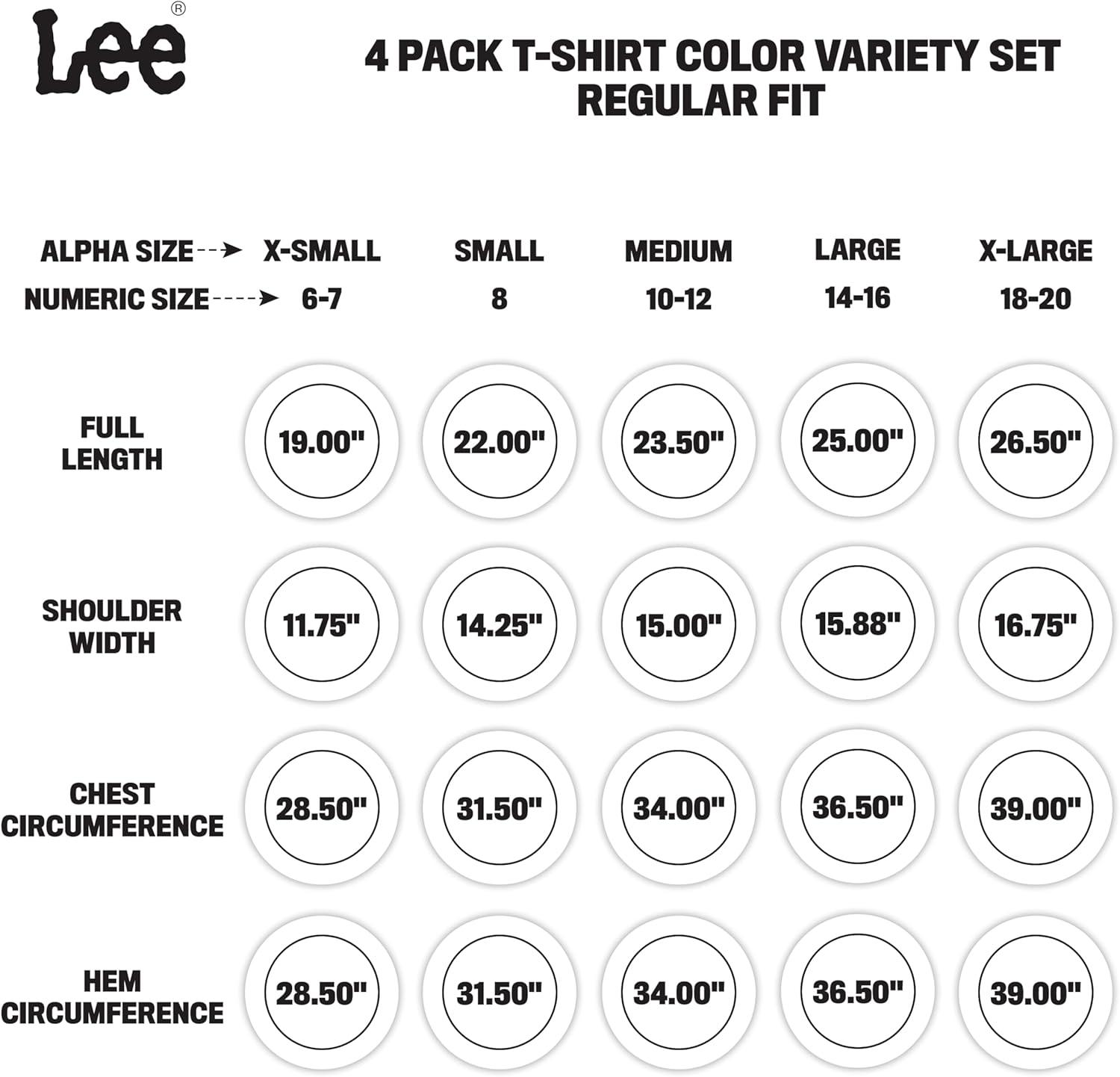 imageLee Boys 4 Pack Variety Super Soft Stretchable Tee Short Sleeve TShirtNavy Collection Set