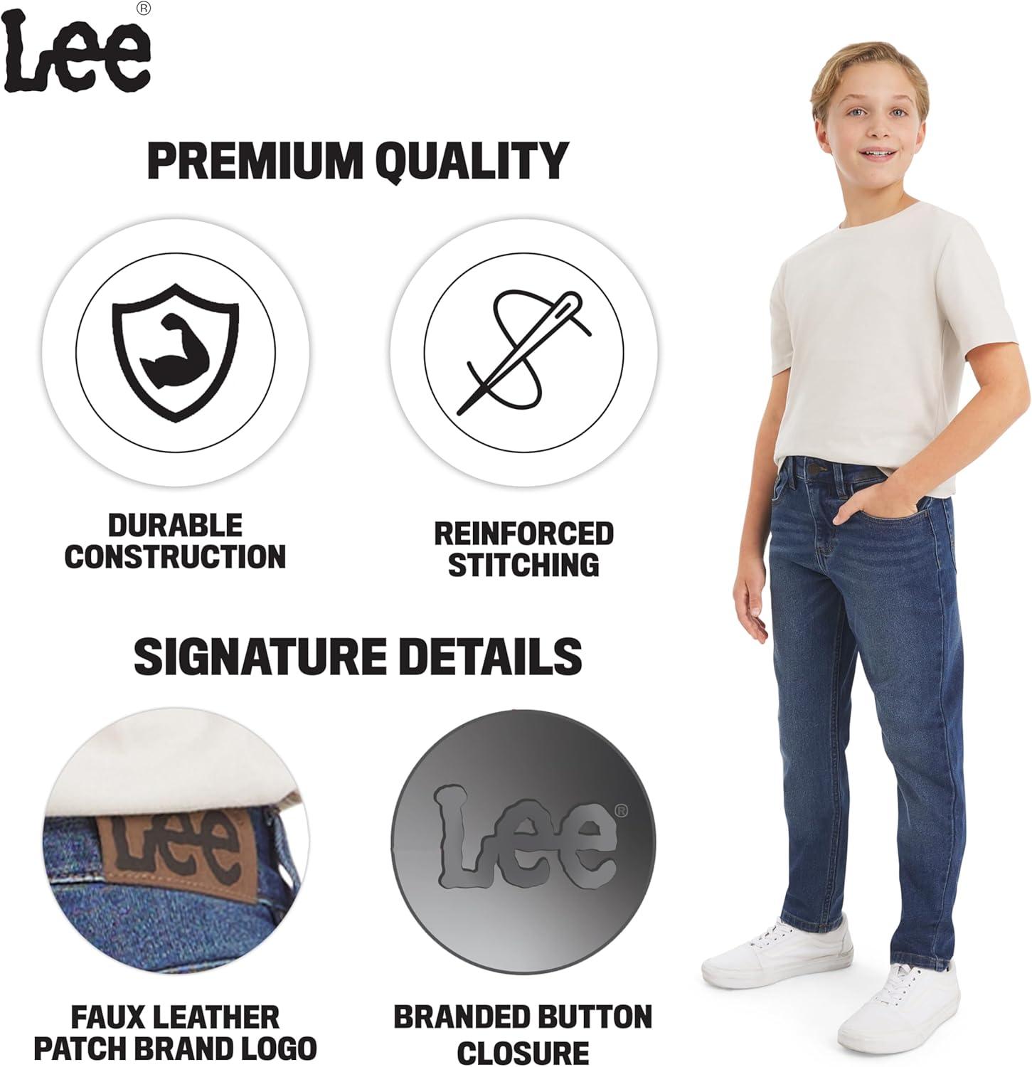 imageLee Boys 5 Pocket Straight Fit Stretch Waist Denim JeansBedford Wash