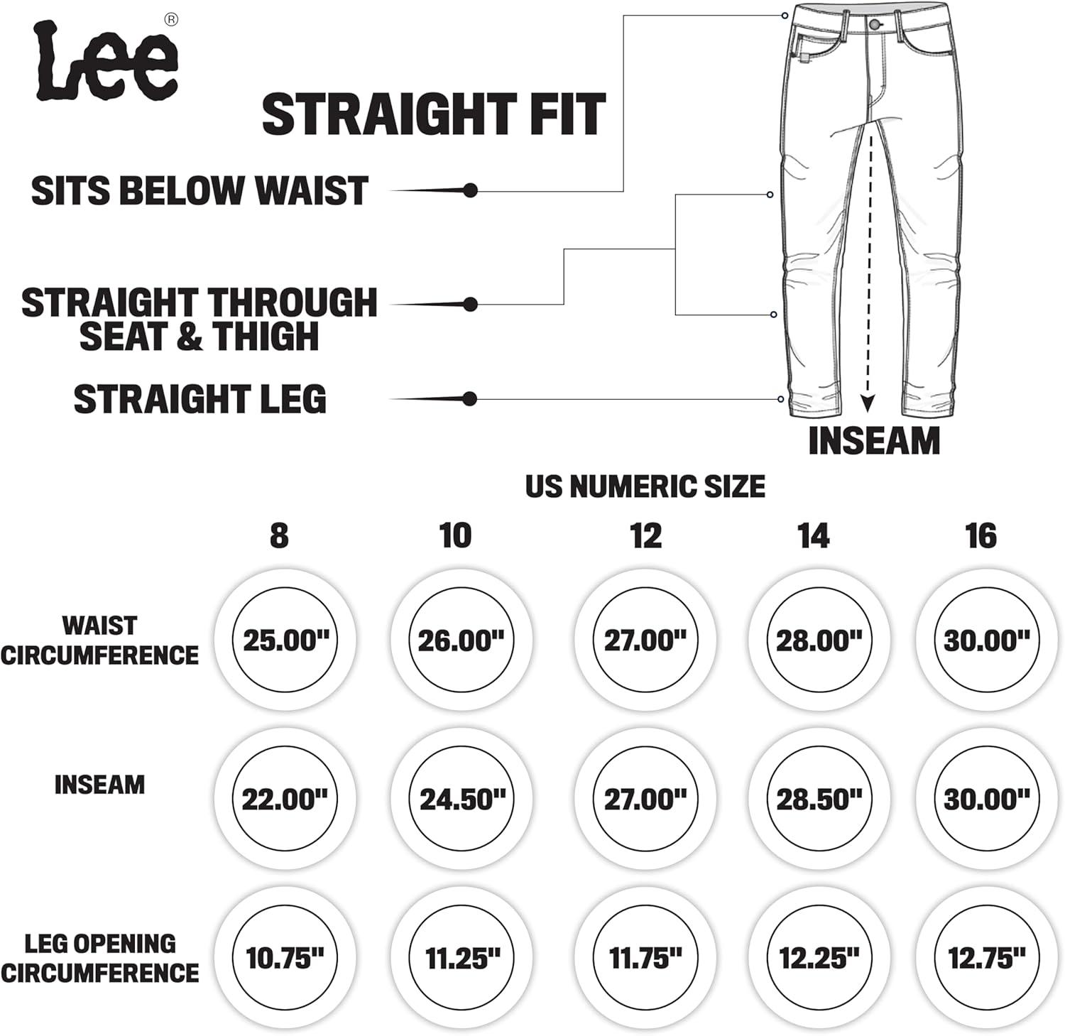 imageLee Boys 5 Pocket Straight Fit Stretch Waist Denim JeansTundra