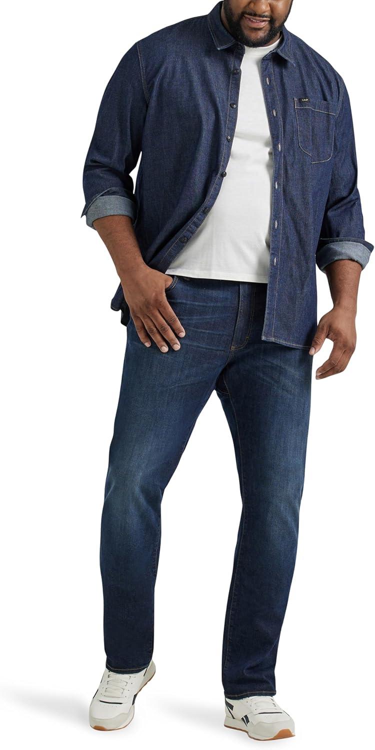 imageLee Mens Big amp Tall Extreme Motion Athletic Taper JeanBlue Strike