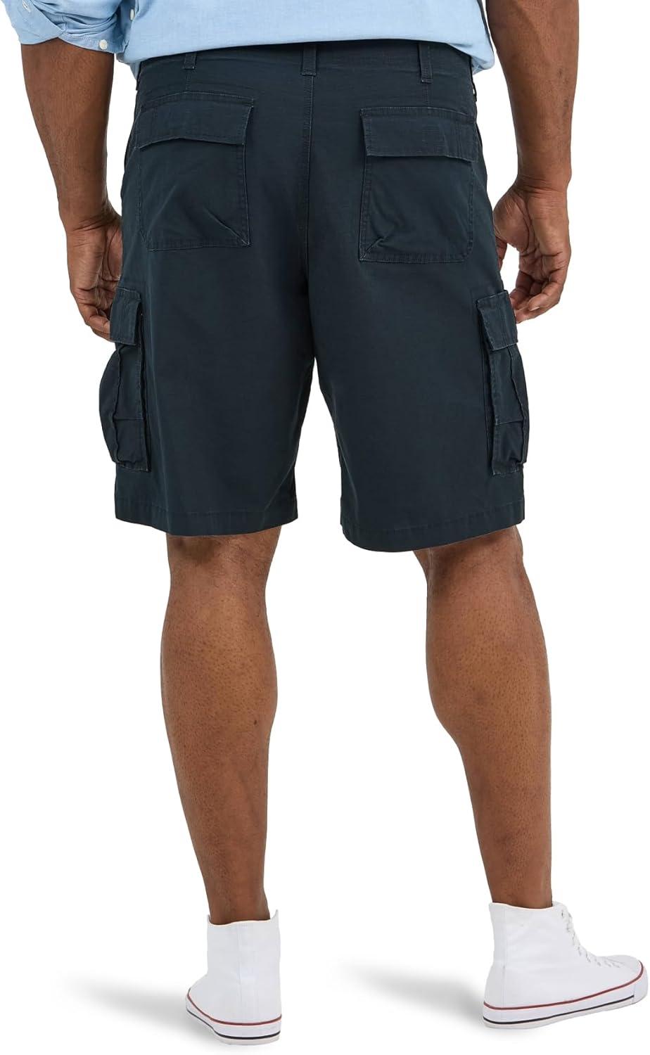 imageLee Mens Big amp Tall Extreme Motion Carolina Cargo ShortBlack Ripstop