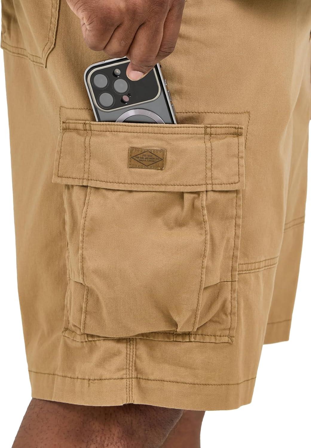 imageLee Mens Big amp Tall Extreme Motion Carolina Cargo ShortBourbon