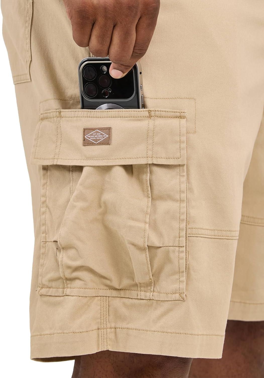 imageLee Mens Big amp Tall Extreme Motion Carolina Cargo ShortBuff