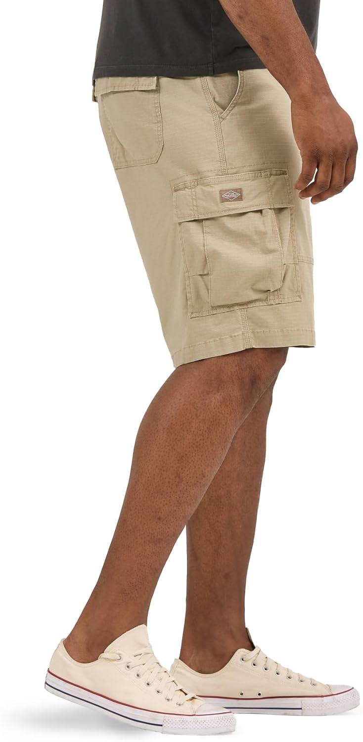 imageLee Mens Big amp Tall Extreme Motion Carolina Cargo ShortKansas City Khaki Ripstop
