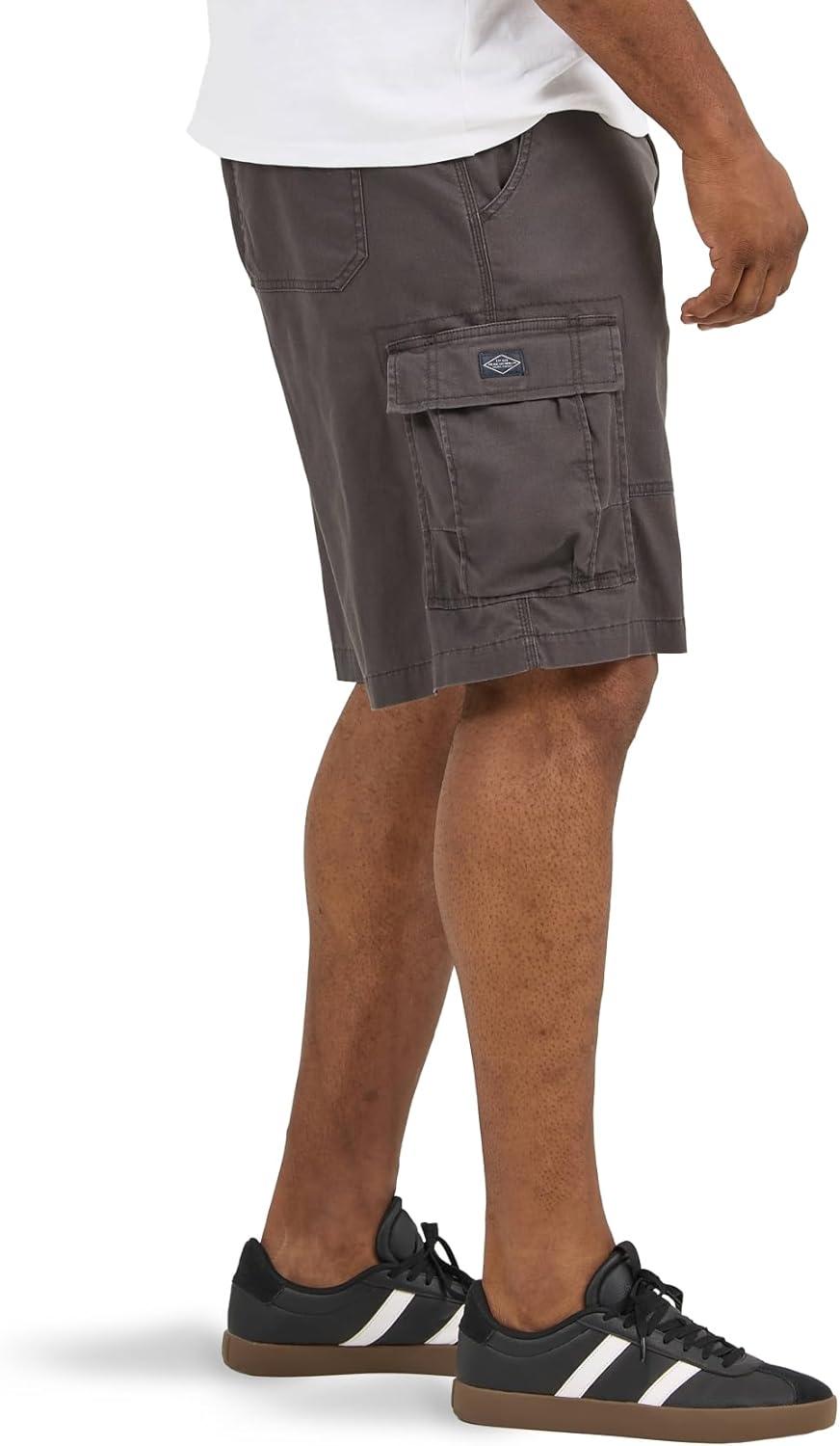 imageLee Mens Big amp Tall Extreme Motion Carolina Cargo ShortMortar Gray