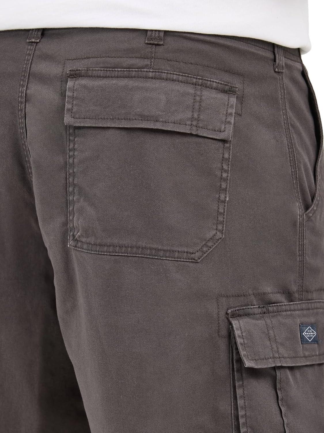 imageLee Mens Big amp Tall Extreme Motion Carolina Cargo ShortMortar Gray