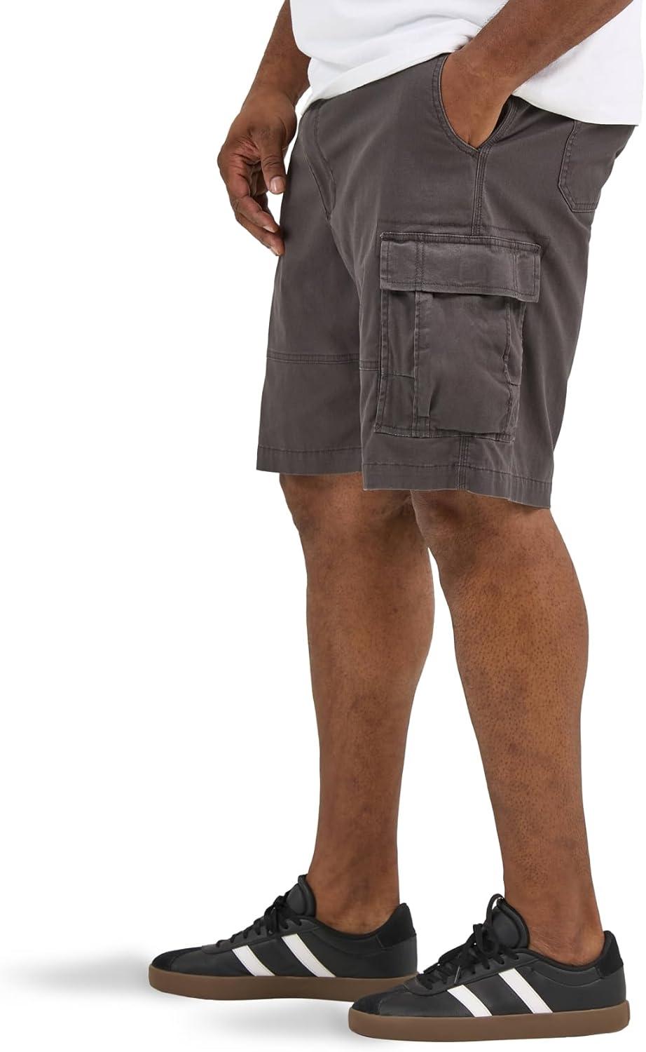 imageLee Mens Big amp Tall Extreme Motion Carolina Cargo ShortMortar Gray