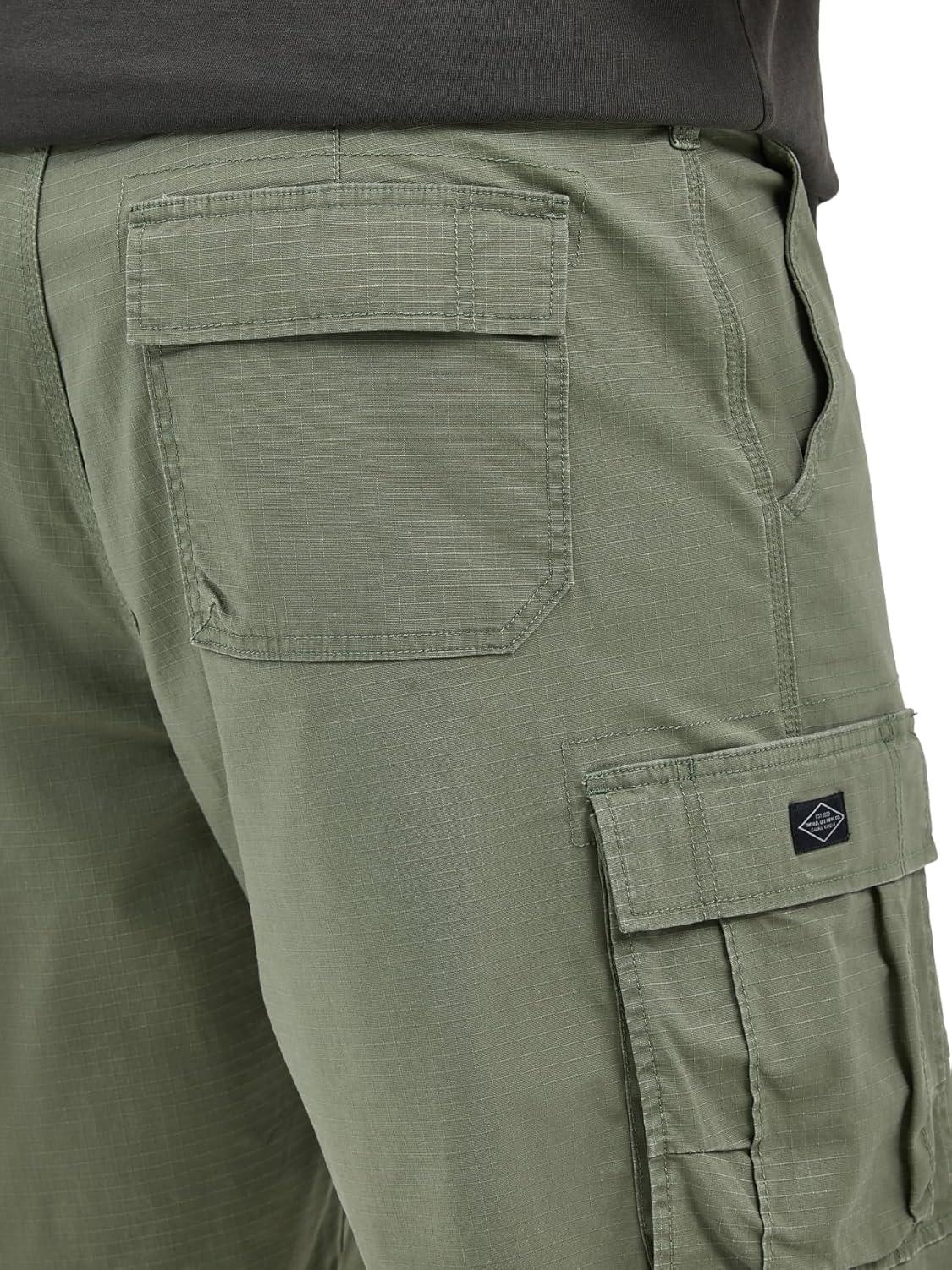 imageLee Mens Big amp Tall Extreme Motion Carolina Cargo ShortOlive Grove Ripstop