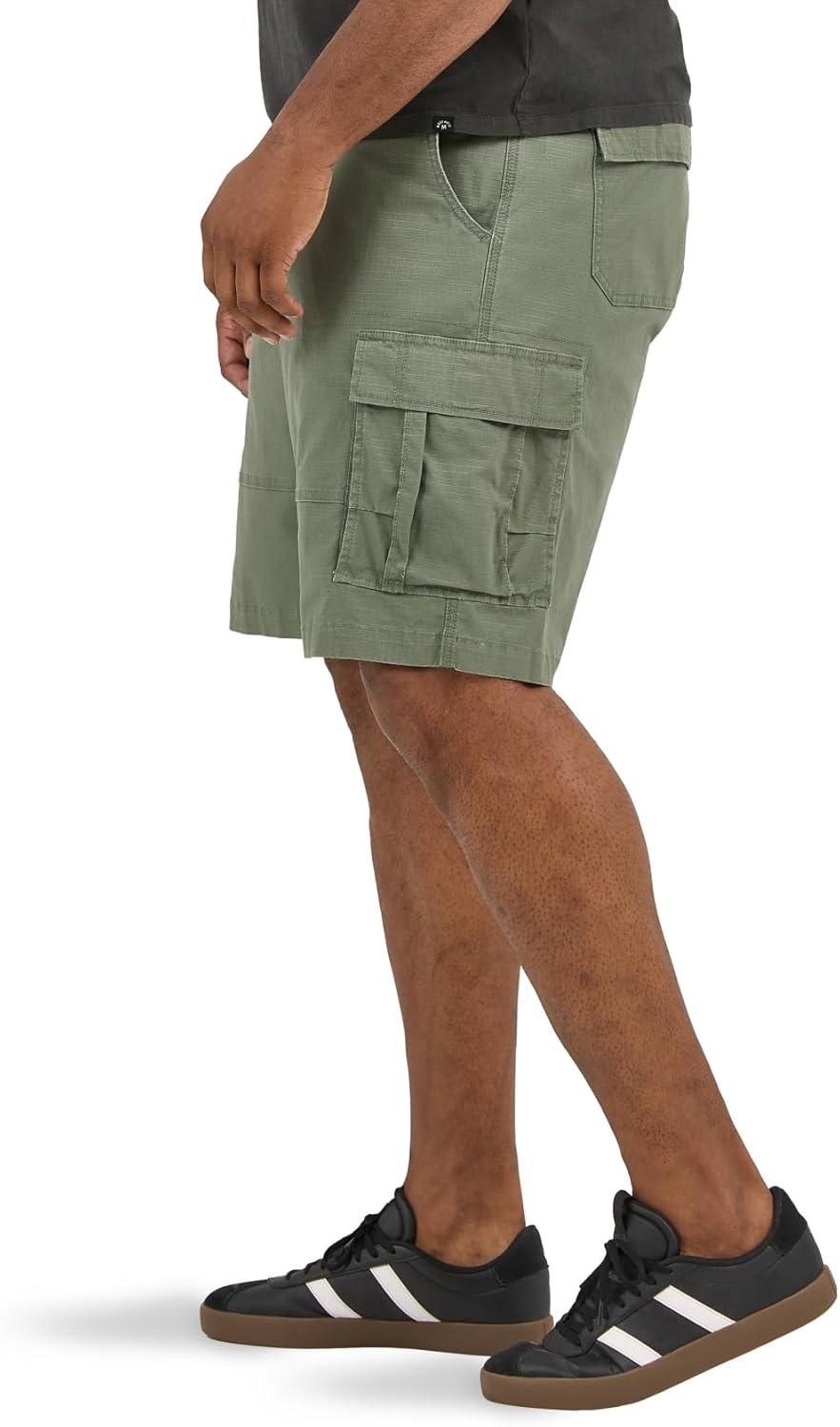 imageLee Mens Big amp Tall Extreme Motion Carolina Cargo ShortOlive Grove Ripstop