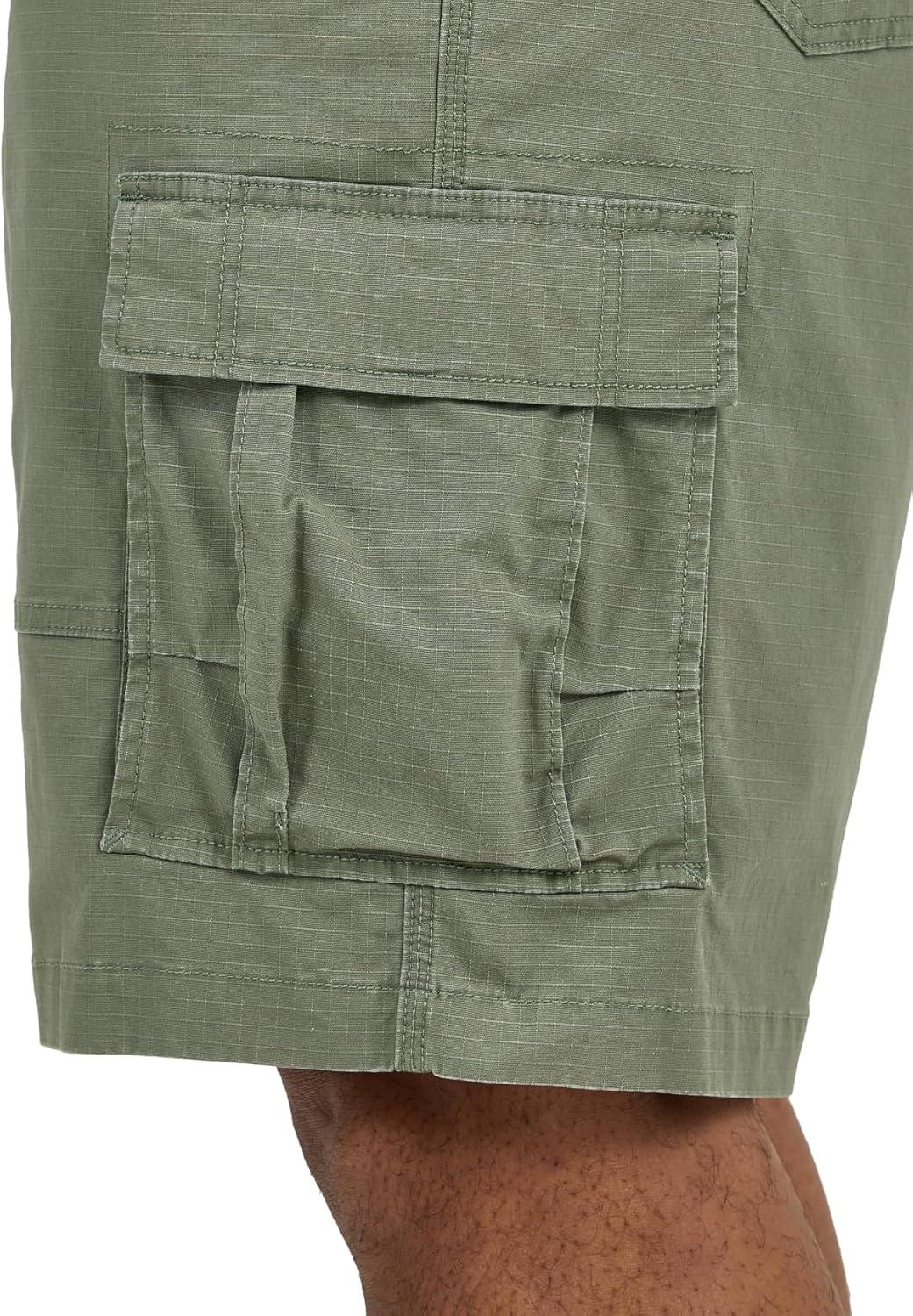 imageLee Mens Big amp Tall Extreme Motion Carolina Cargo ShortOlive Grove Ripstop