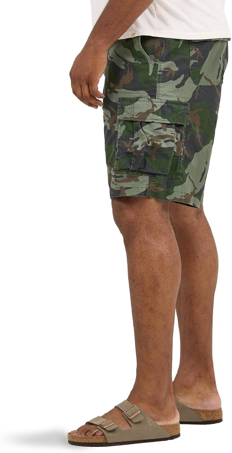 imageLee Mens Big amp Tall Extreme Motion Carolina Cargo ShortOlive Macon Camo Ripstop