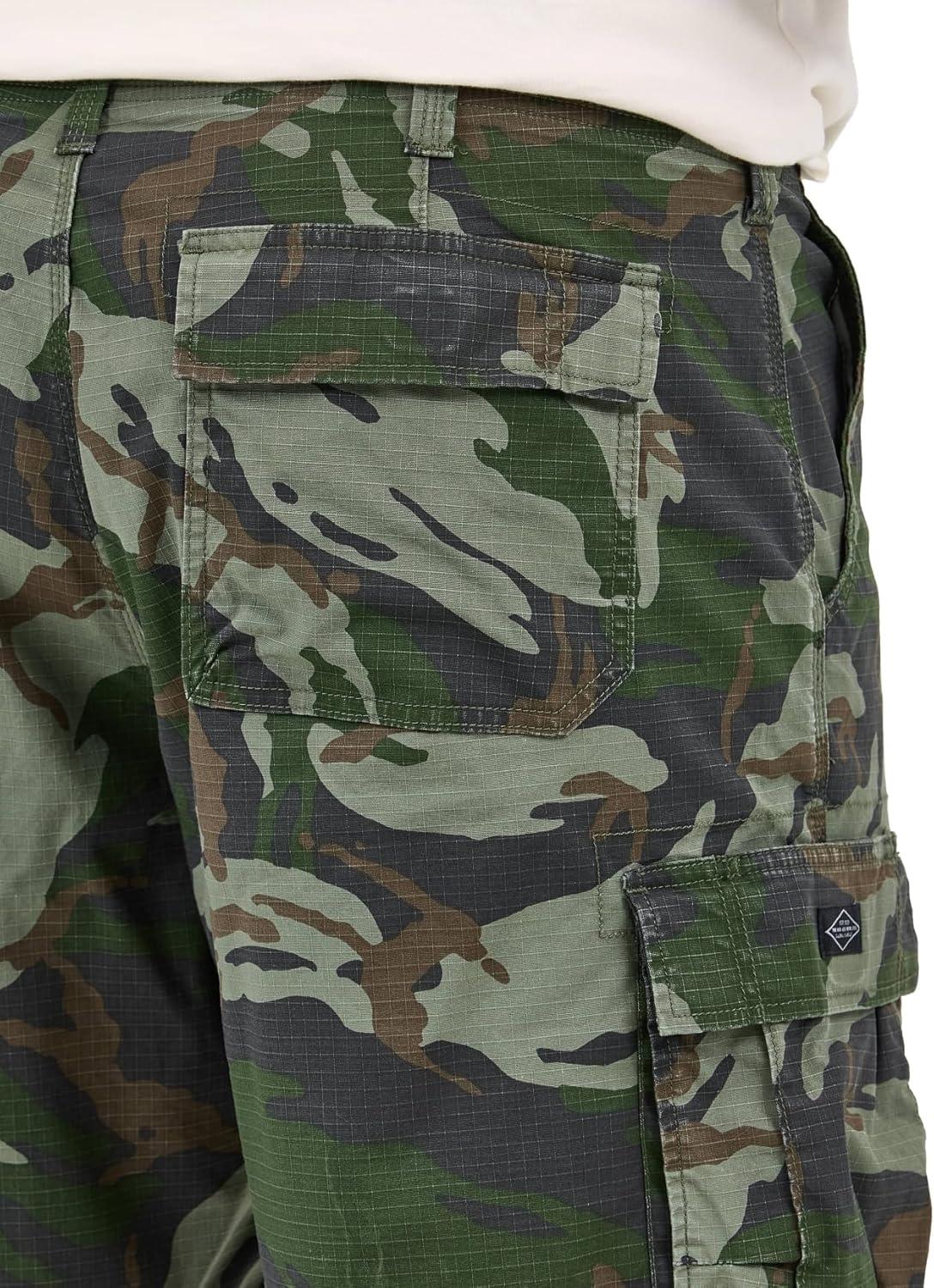 imageLee Mens Big amp Tall Extreme Motion Carolina Cargo ShortOlive Macon Camo Ripstop