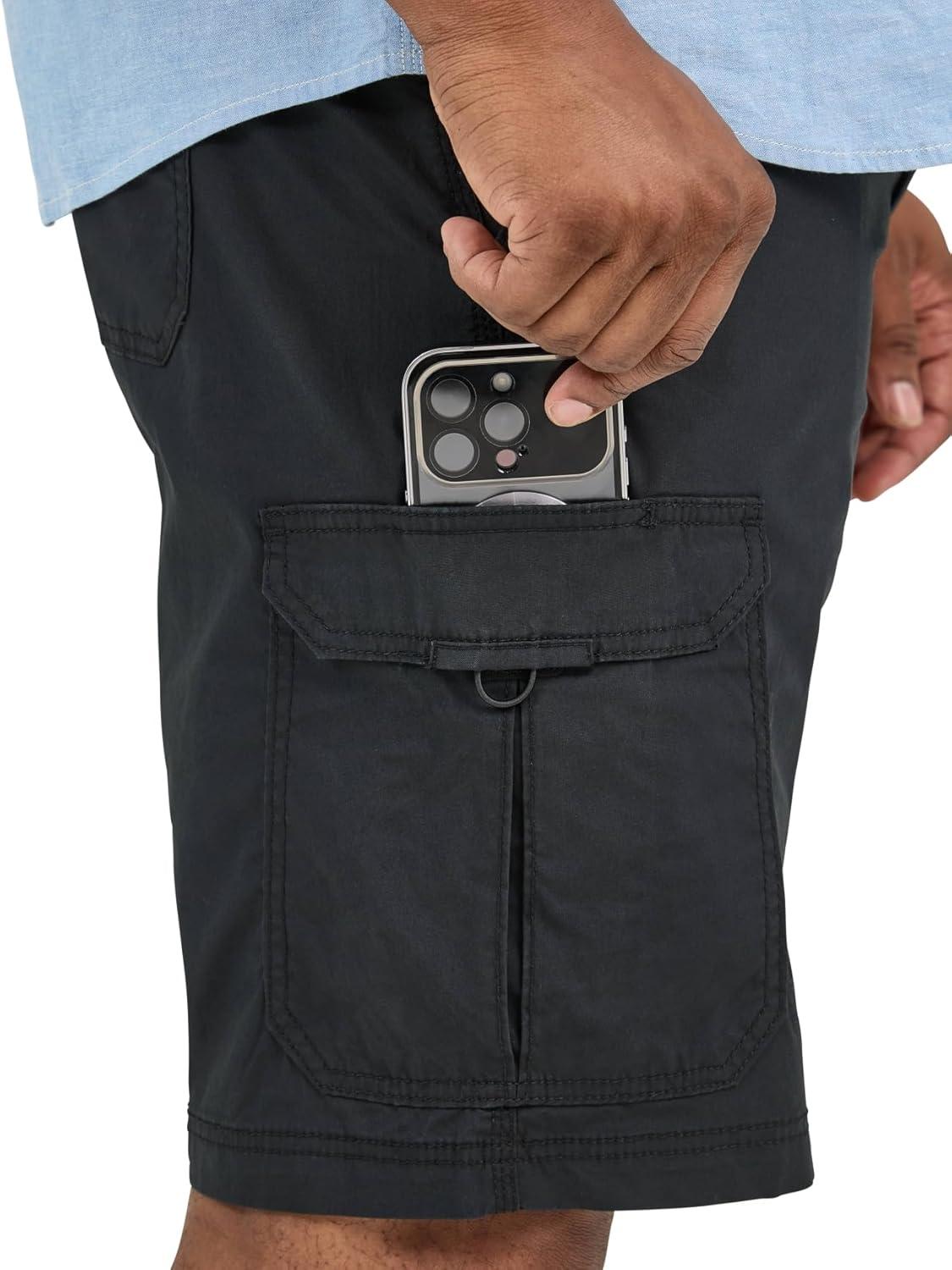 imageLee Mens Big amp Tall Extreme Motion Crossroad Cargo ShortBlack