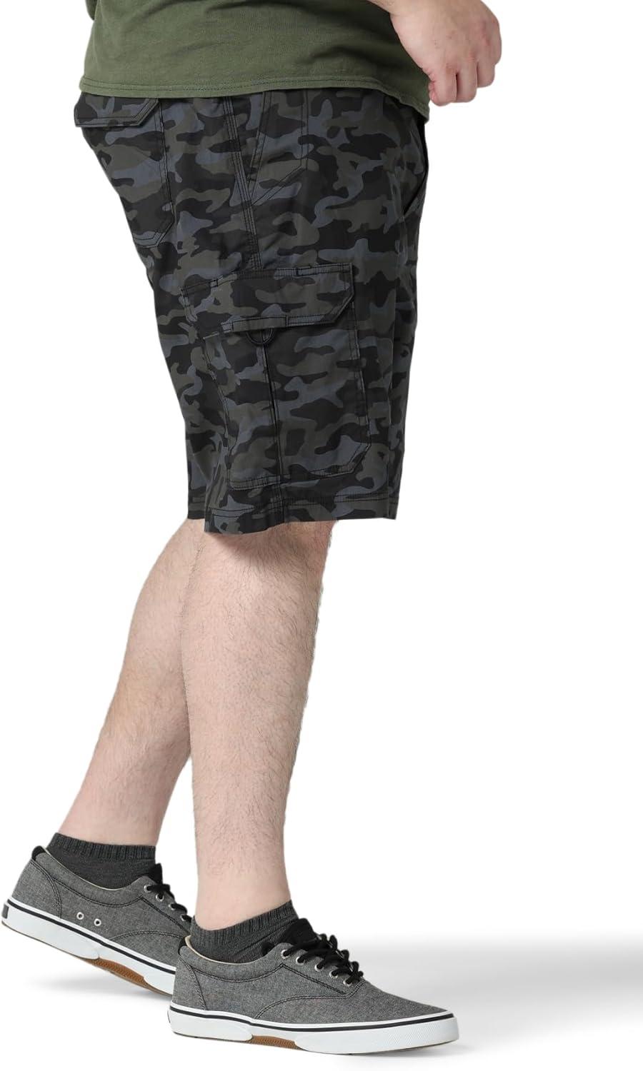 imageLee Mens Big amp Tall Extreme Motion Crossroad Cargo ShortBlack Camo