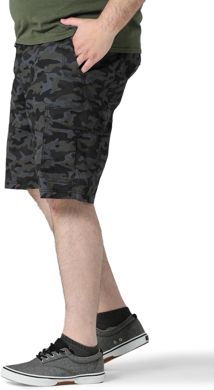 imageLee Mens Big amp Tall Extreme Motion Crossroad Cargo ShortBlack Camo