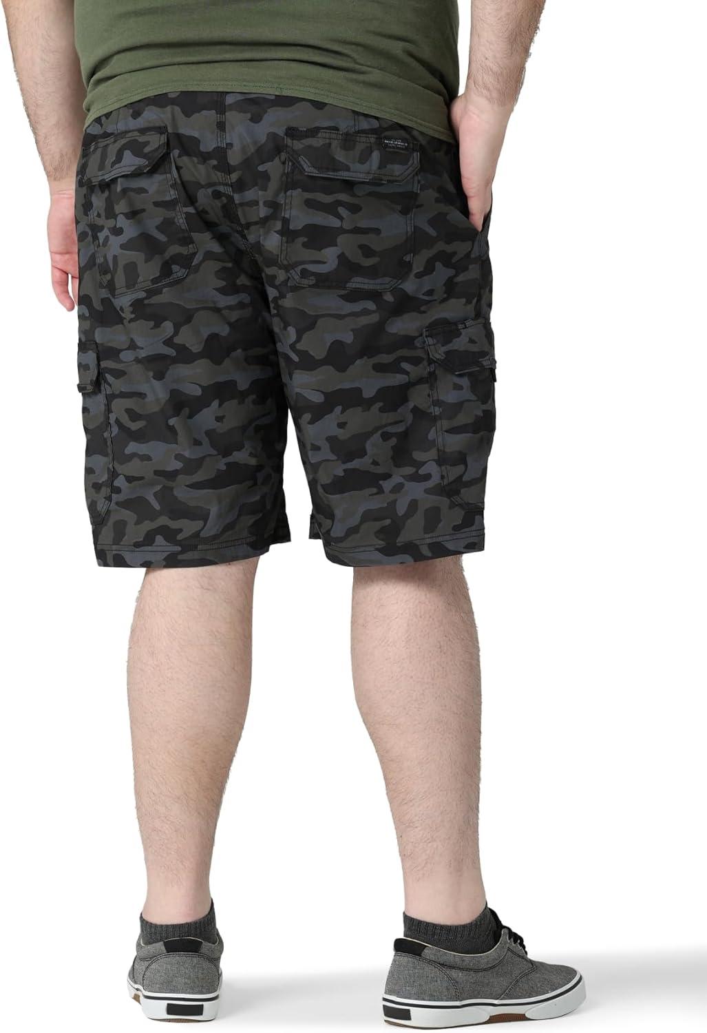 imageLee Mens Big amp Tall Extreme Motion Crossroad Cargo ShortBlack Camo