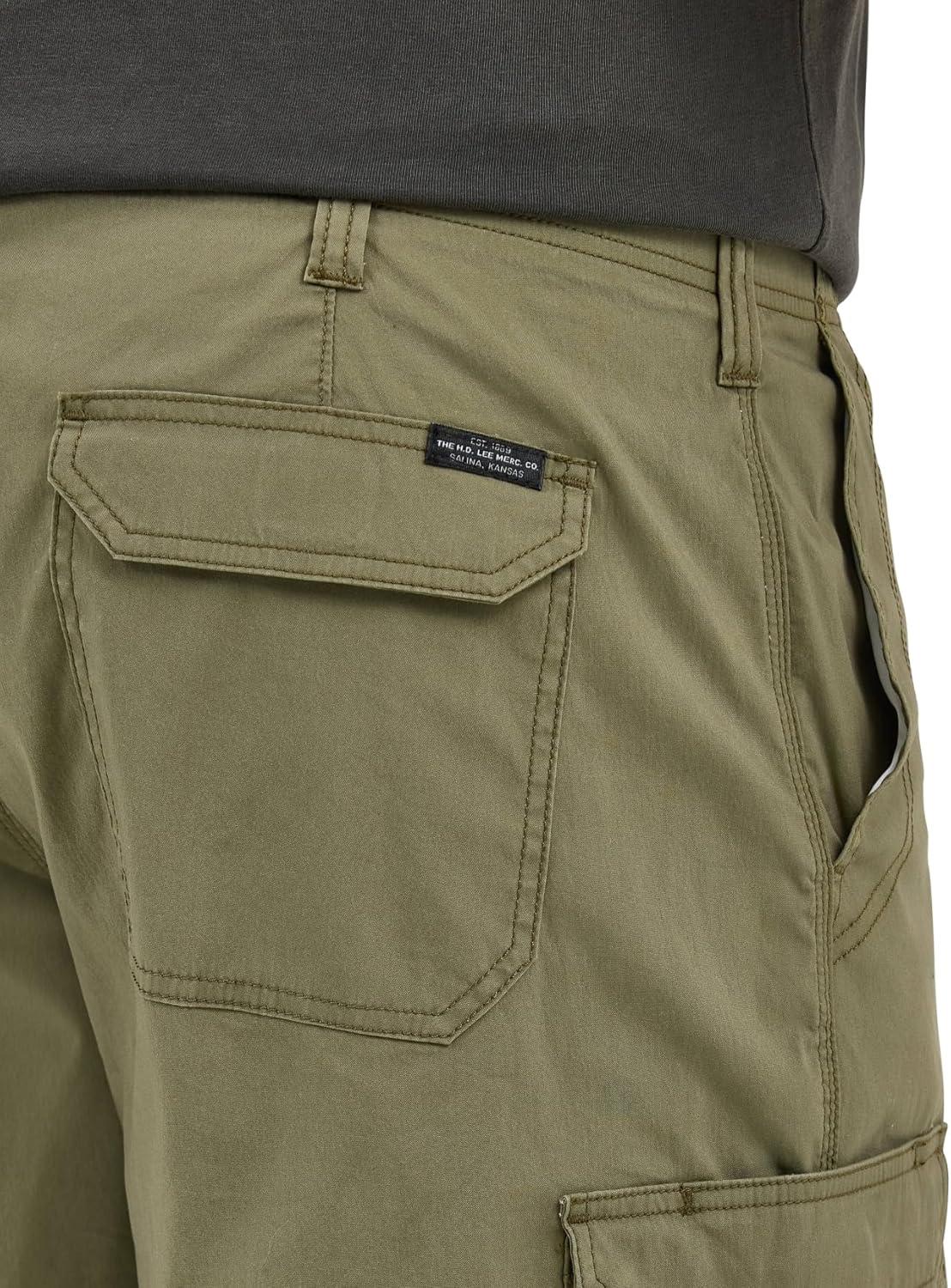 imageLee Mens Big amp Tall Extreme Motion Crossroad Cargo ShortOlive Night