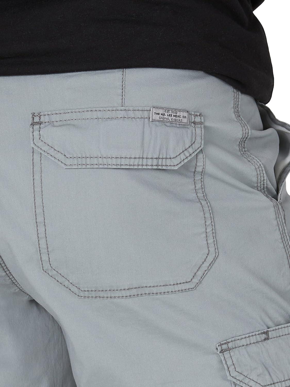 imageLee Mens Big amp Tall Extreme Motion Crossroad Cargo ShortStorm Gray