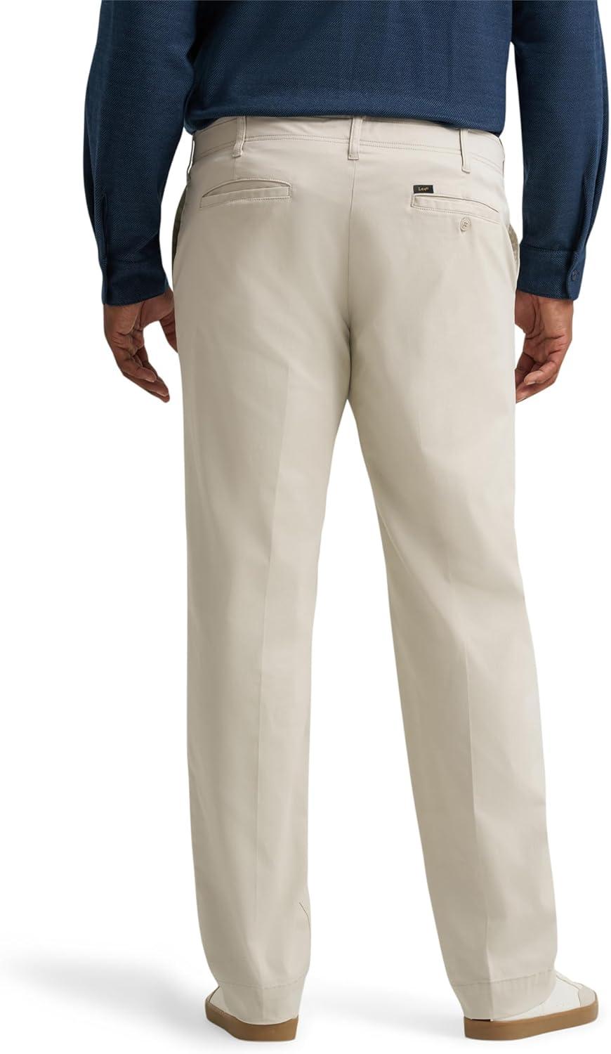 imageLee Mens Big amp Tall Extreme Motion Flat Front Regular Straight PantCity Beige