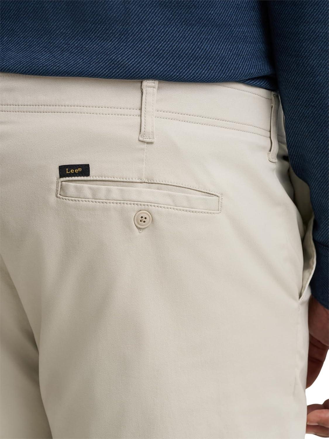 imageLee Mens Big amp Tall Extreme Motion Flat Front Regular Straight PantCity Beige
