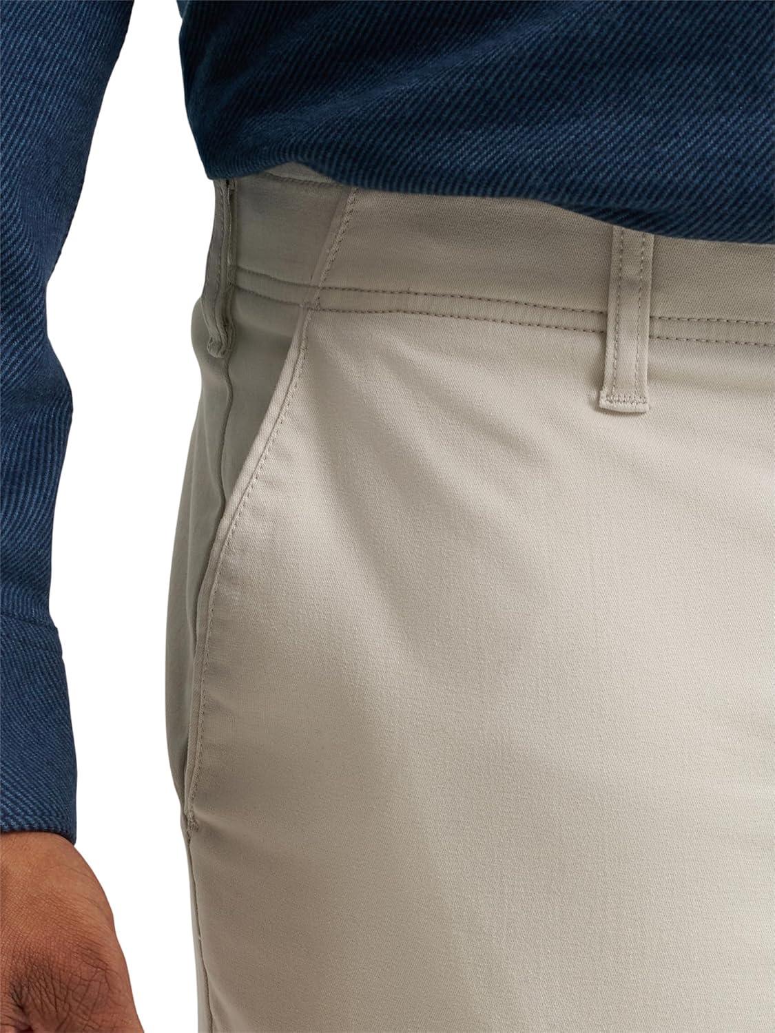 imageLee Mens Big amp Tall Extreme Motion Flat Front Regular Straight PantCity Beige