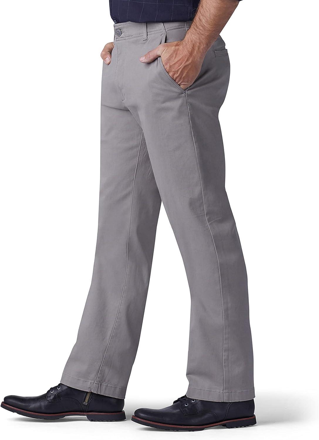 imageLee Mens Big amp Tall Extreme Motion Flat Front Regular Straight PantIron