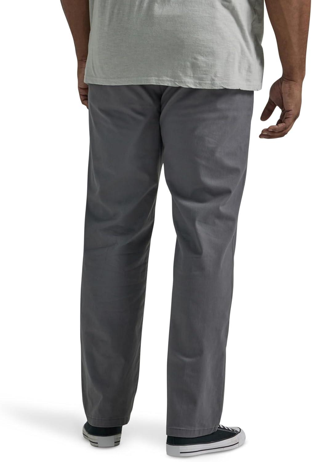 imageLee Mens Big amp Tall Extreme Motion Flat Front Regular Straight PantPainter Gray
