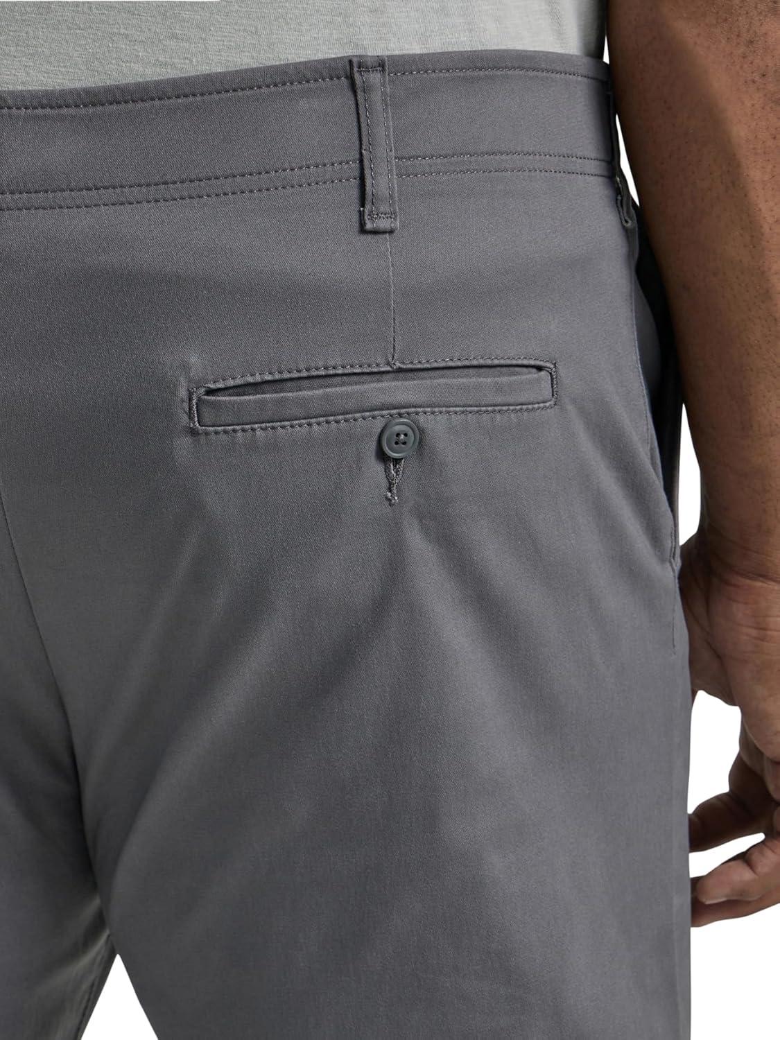 imageLee Mens Big amp Tall Extreme Motion Flat Front Regular Straight PantPainter Gray