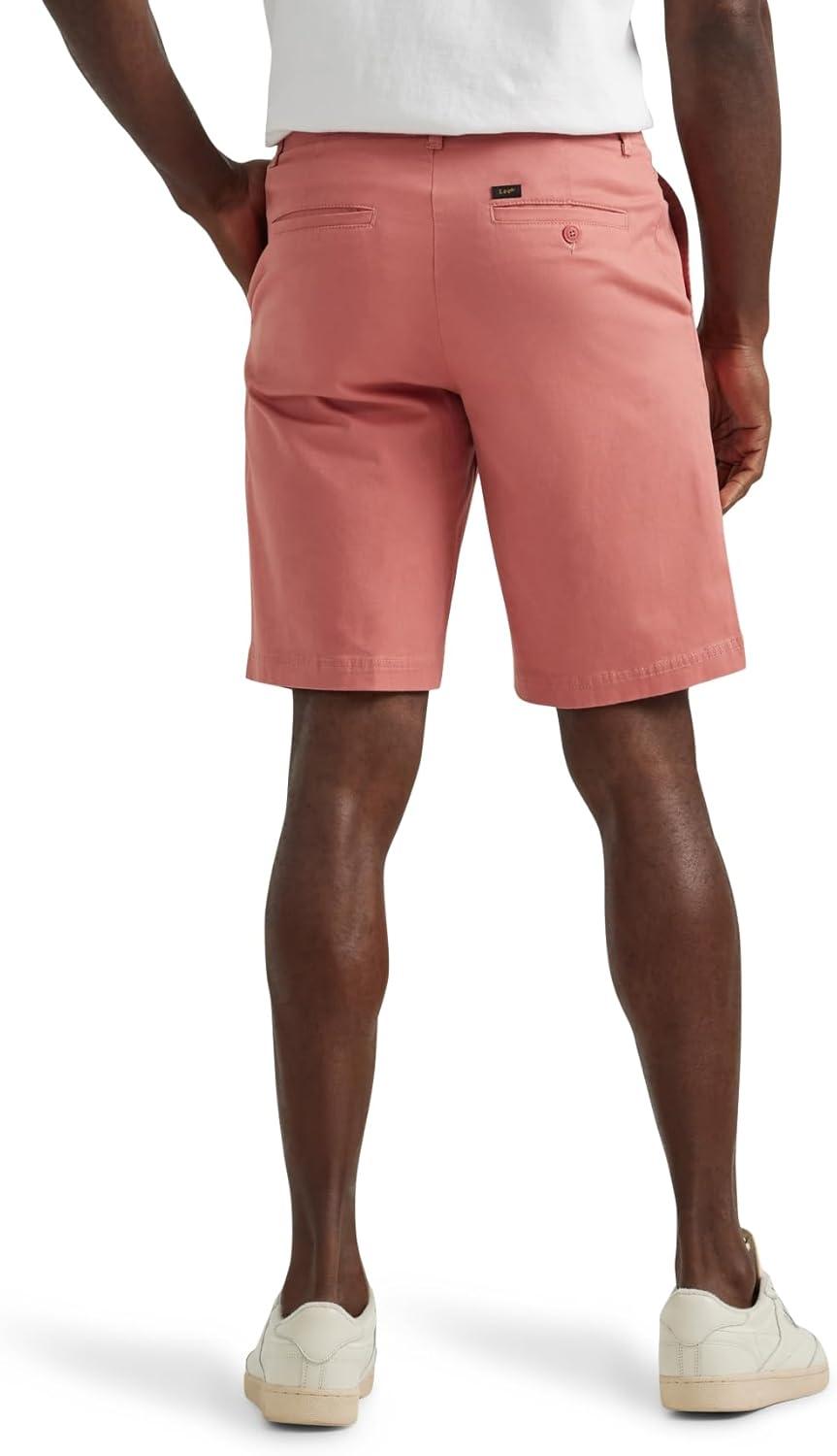 imageLee Mens Big amp Tall Extreme Motion Flat Front ShortClay Rose