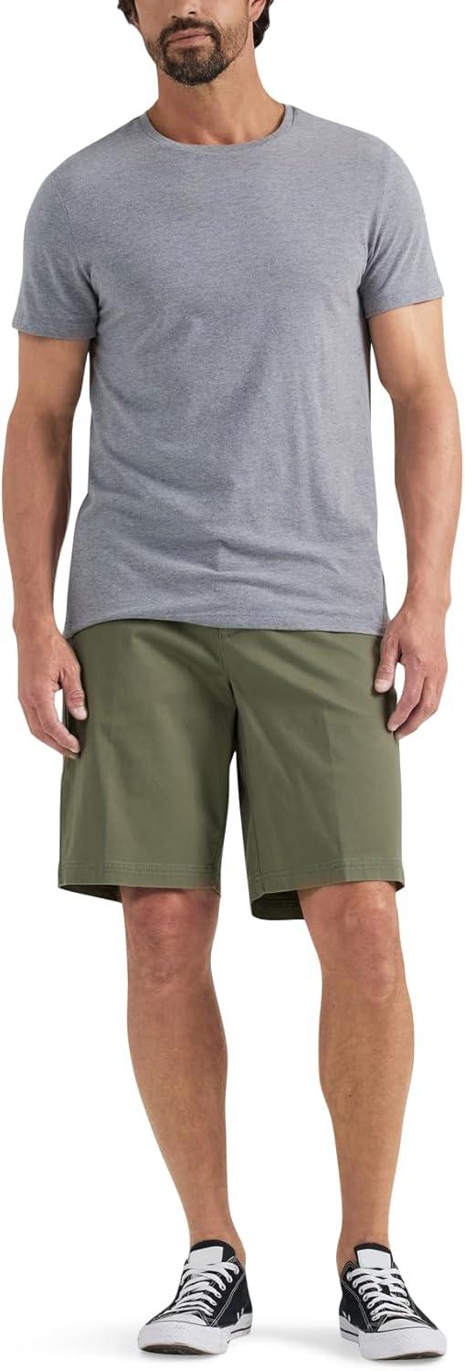 imageLee Mens Big amp Tall Extreme Motion Flat Front ShortOlive Grove