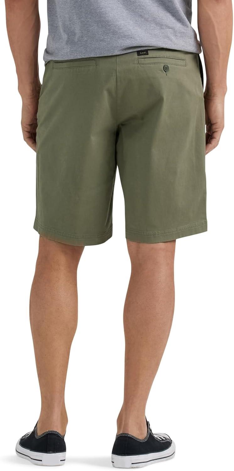 imageLee Mens Big amp Tall Extreme Motion Flat Front ShortOlive Grove
