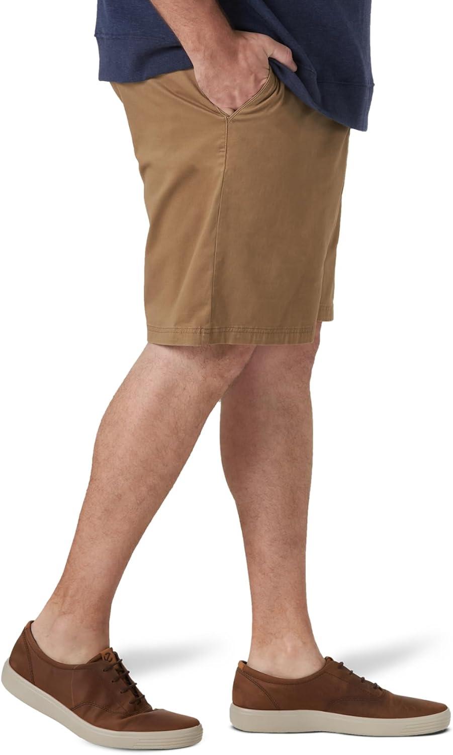 imageLee Mens Big amp Tall Extreme Motion Flat Front ShortOriginal Khaki