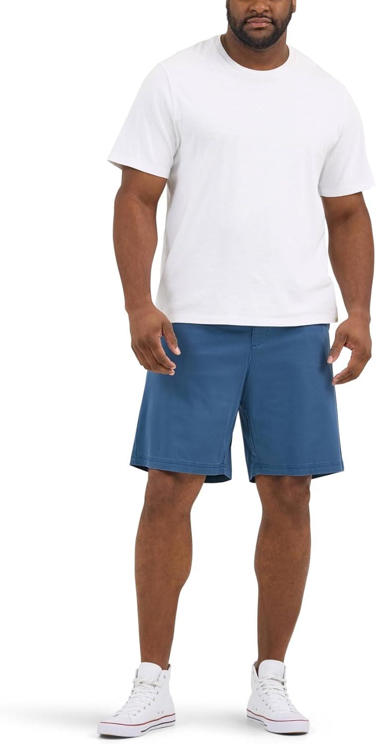 imageLee Mens Big amp Tall Extreme Motion Flat Front ShortOrion Blue