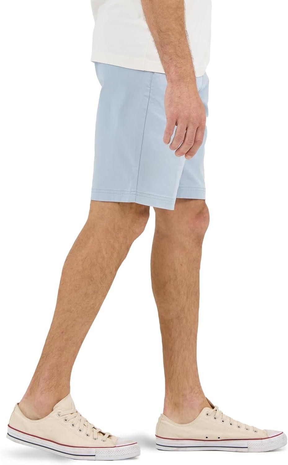 imageLee Mens Big amp Tall Extreme Motion Flat Front ShortShy Blue