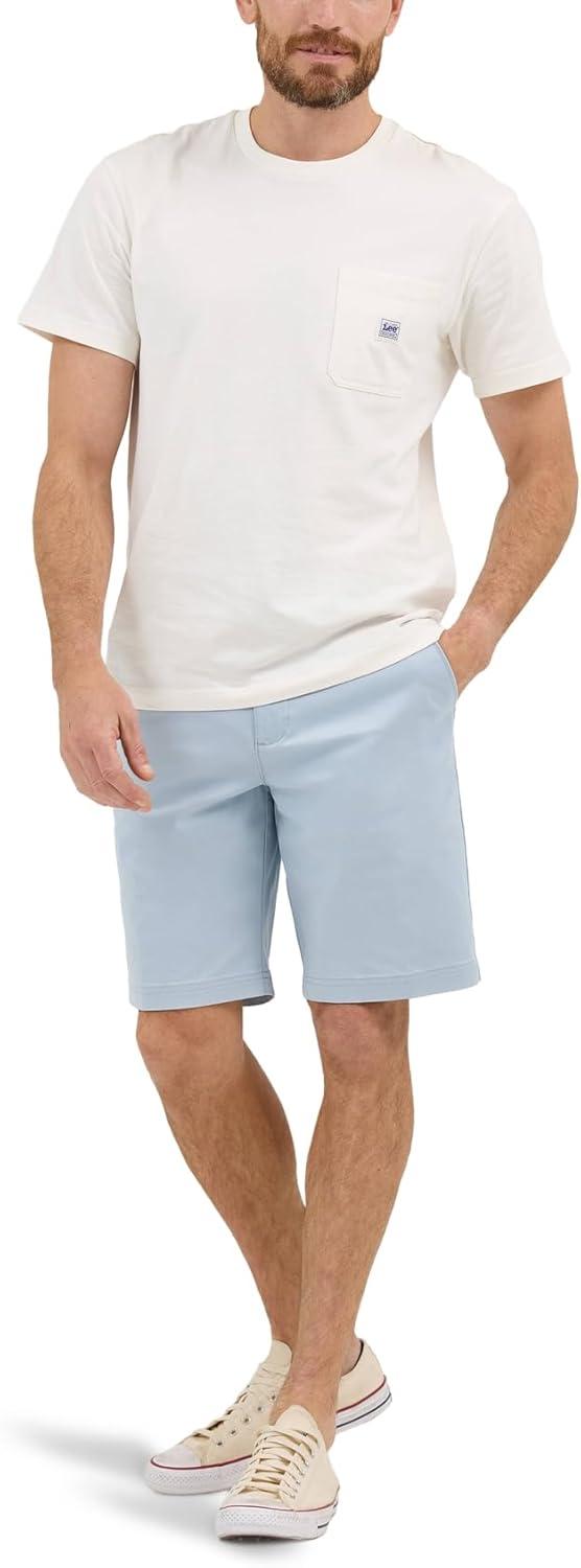 imageLee Mens Big amp Tall Extreme Motion Flat Front ShortShy Blue