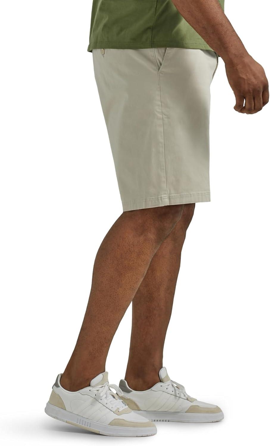 imageLee Mens Big amp Tall Extreme Motion Flat Front ShortStone