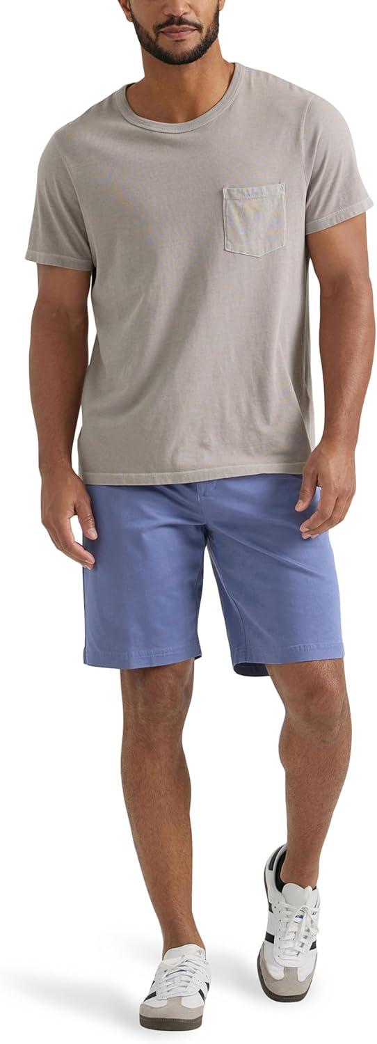imageLee Mens Big amp Tall Extreme Motion Flat Front ShortSurf Blue