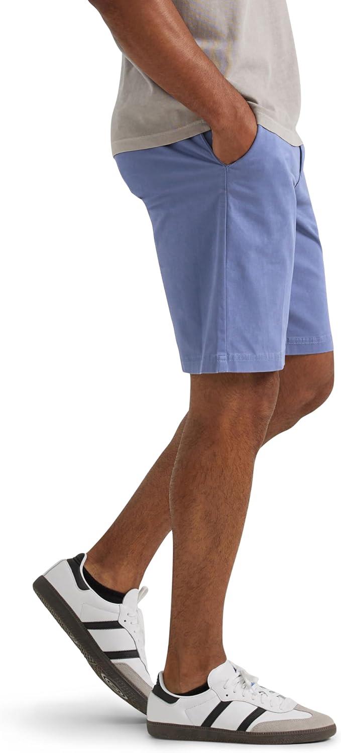 imageLee Mens Big amp Tall Extreme Motion Flat Front ShortSurf Blue