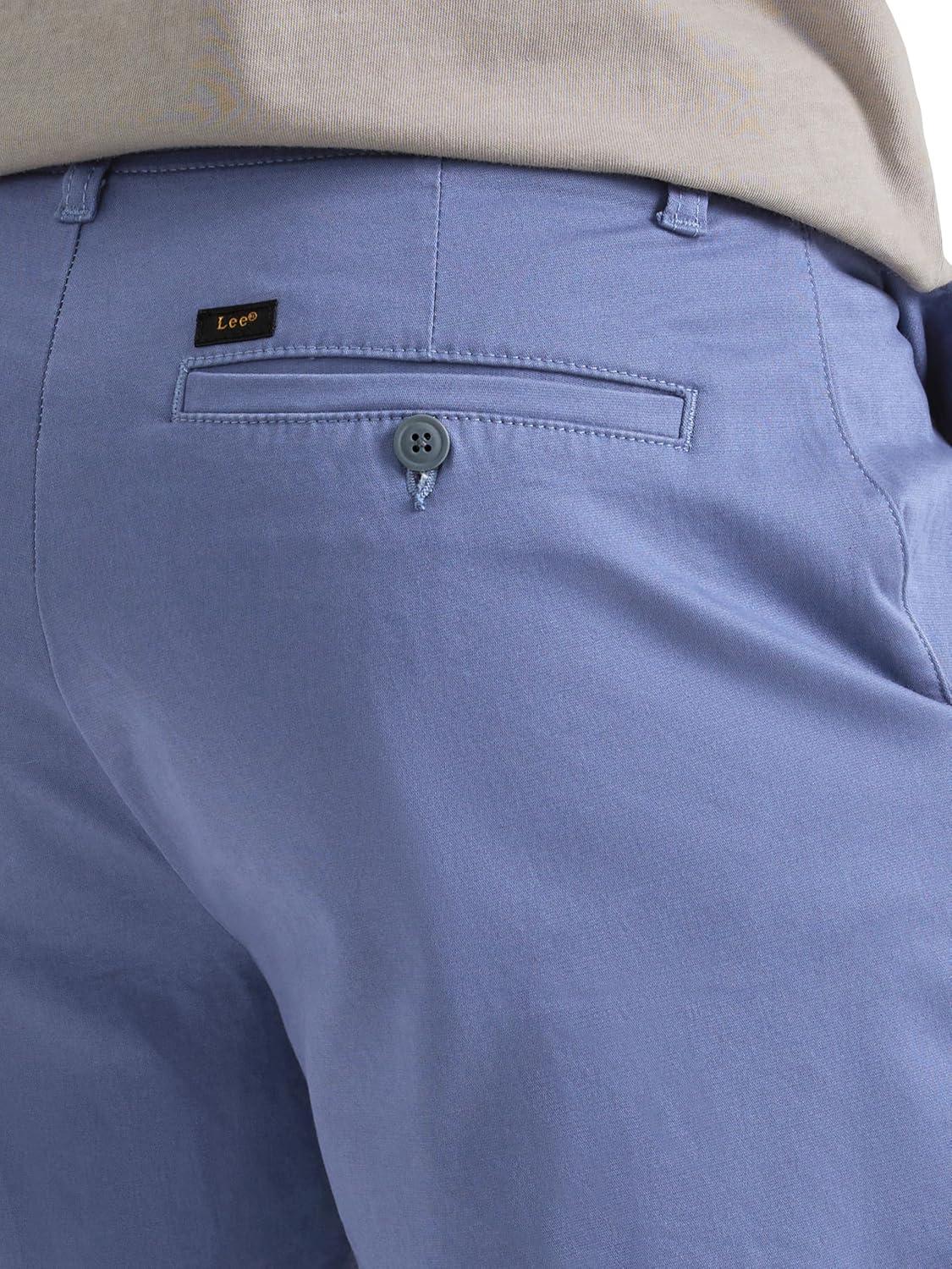 imageLee Mens Big amp Tall Extreme Motion Flat Front ShortSurf Blue