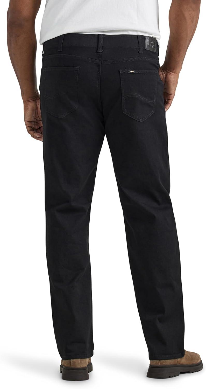 imageLee Mens Big amp Tall Extreme Motion Relaxed Straight JeanBlack