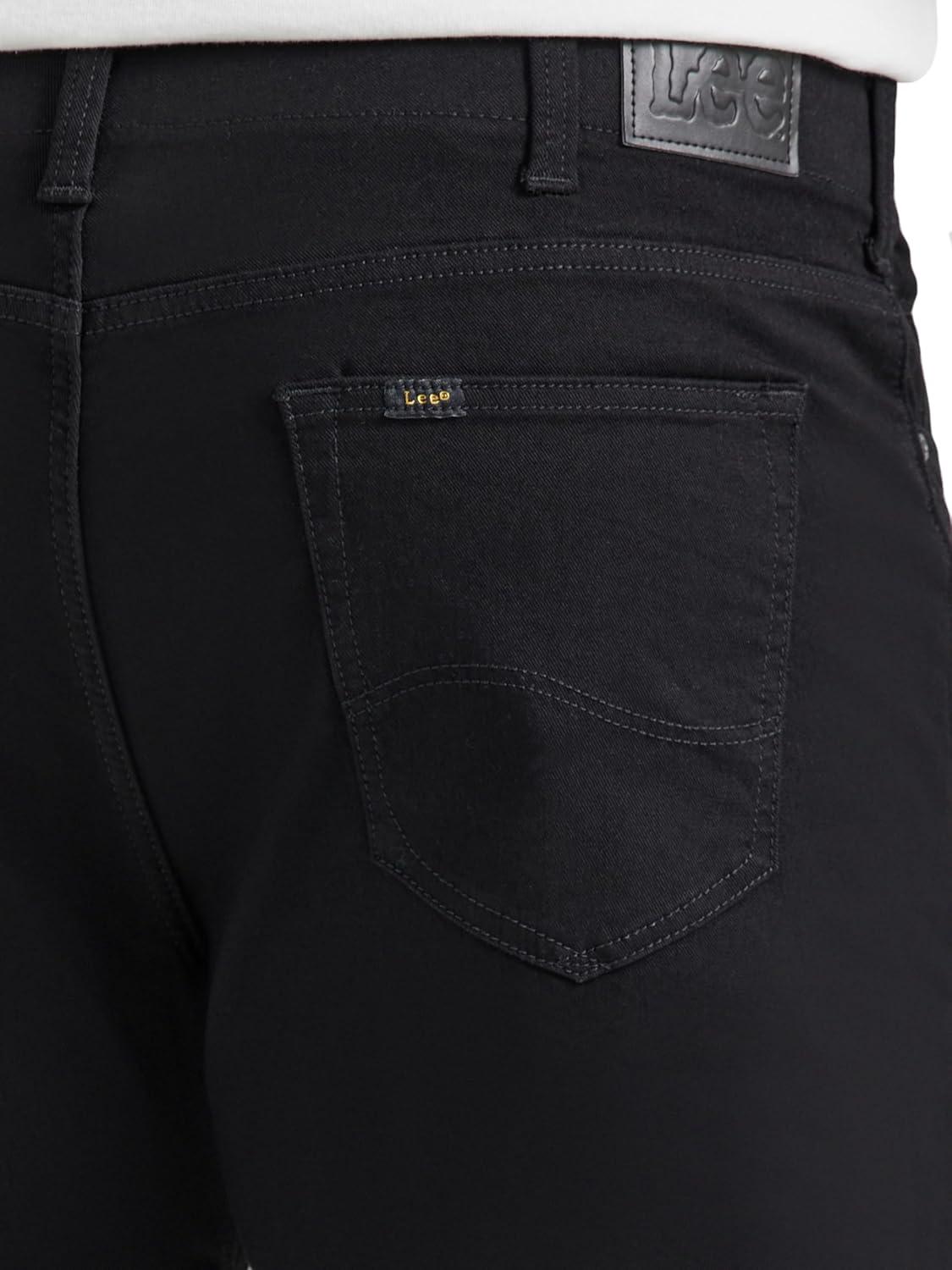 imageLee Mens Big amp Tall Extreme Motion Relaxed Straight JeanBlack