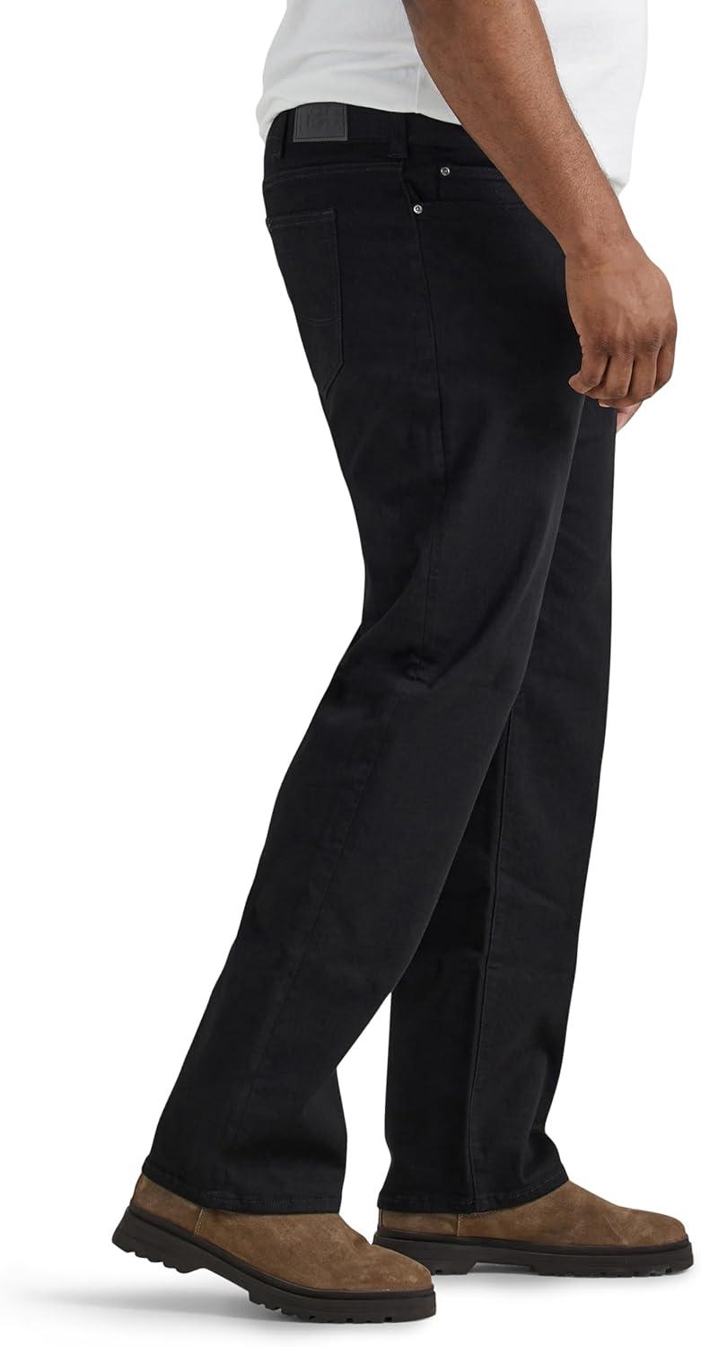 imageLee Mens Big amp Tall Extreme Motion Relaxed Straight JeanBlack