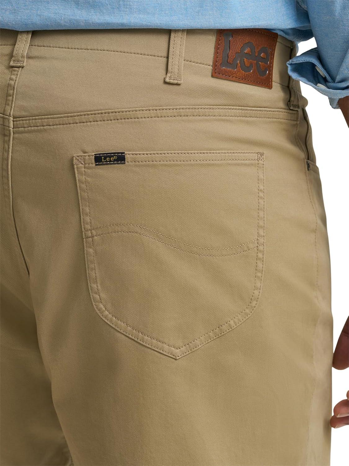 imageLee Mens Big amp Tall Extreme Motion Relaxed Straight JeanKansas City Khaki Twill
