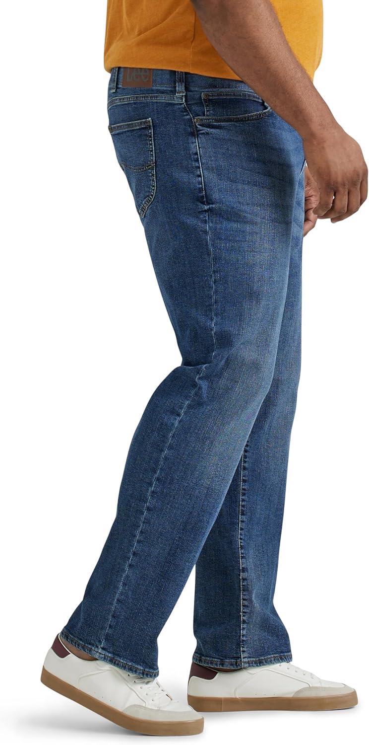 imageLee Mens Big amp Tall Extreme Motion Relaxed Straight JeanMaddox