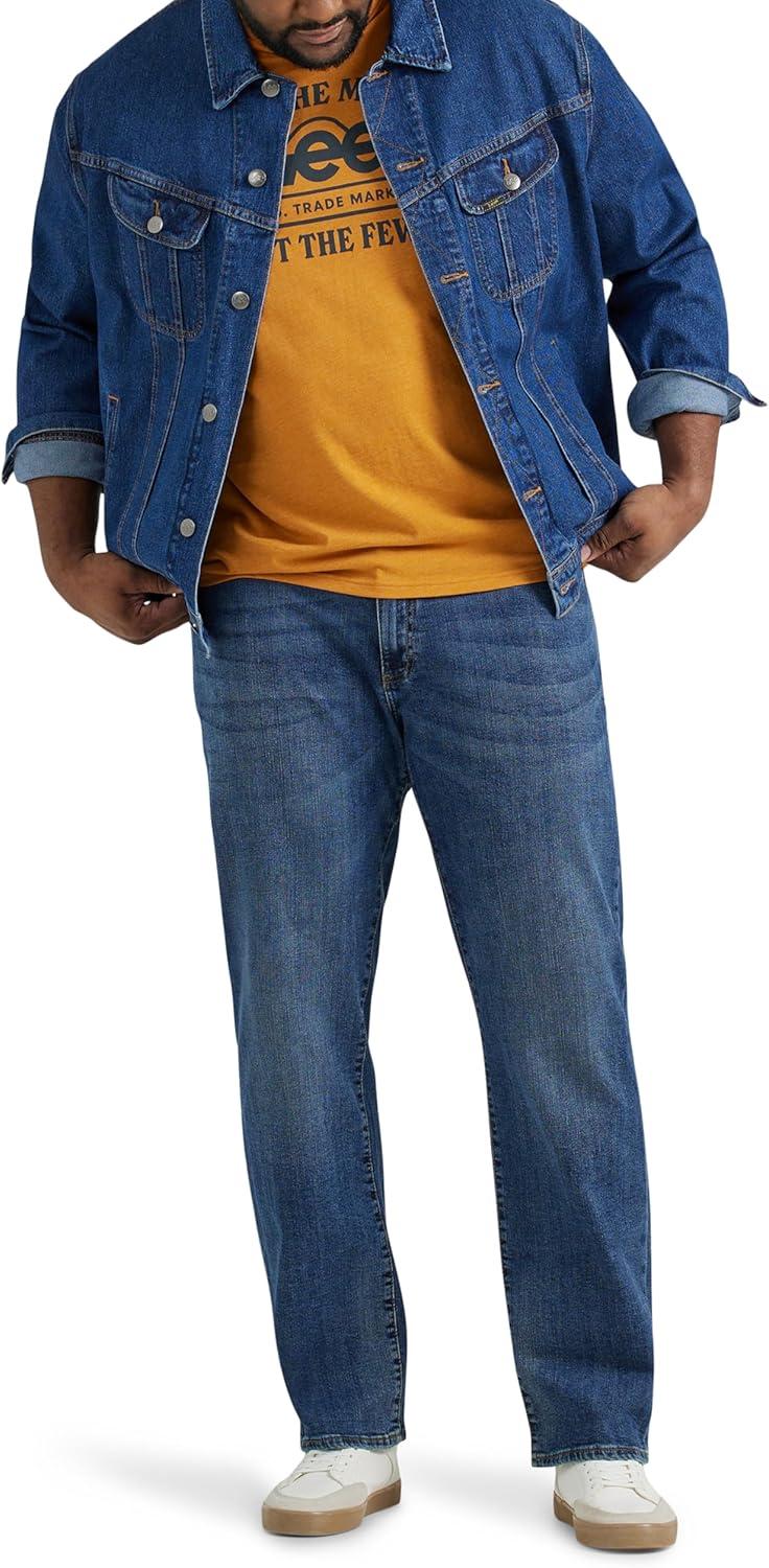 imageLee Mens Big amp Tall Extreme Motion Relaxed Straight JeanMaddox