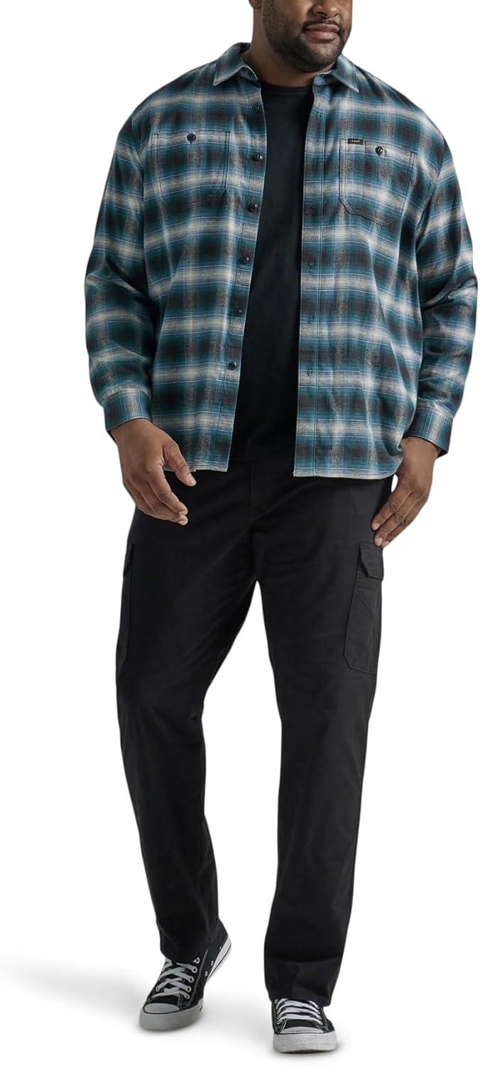 imageLee Mens Big amp Tall Extreme Motion Twill Cargo PantBlack