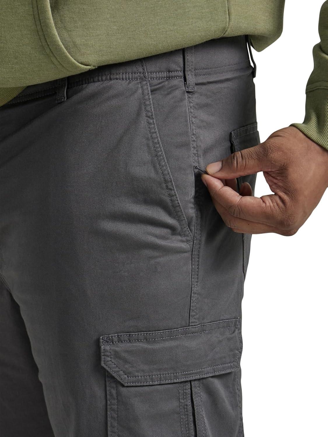 imageLee Mens Big amp Tall Extreme Motion Twill Cargo PantCharcoal
