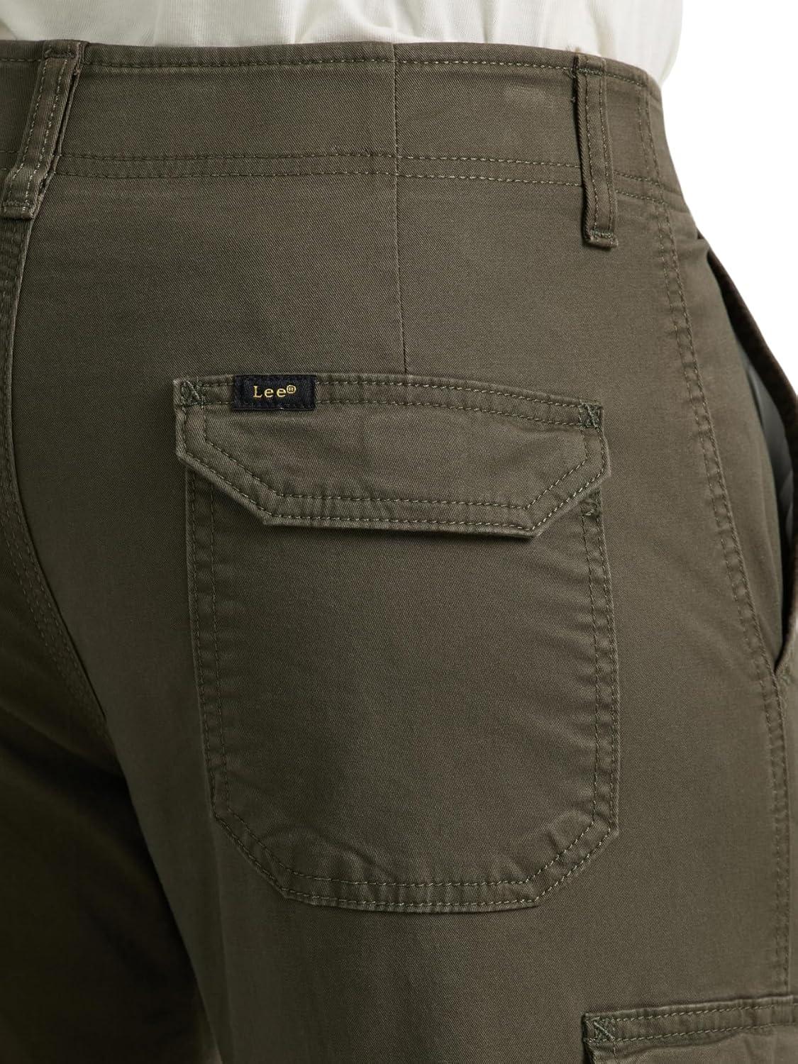 imageLee Mens Big amp Tall Extreme Motion Twill Cargo PantFrontier Olive
