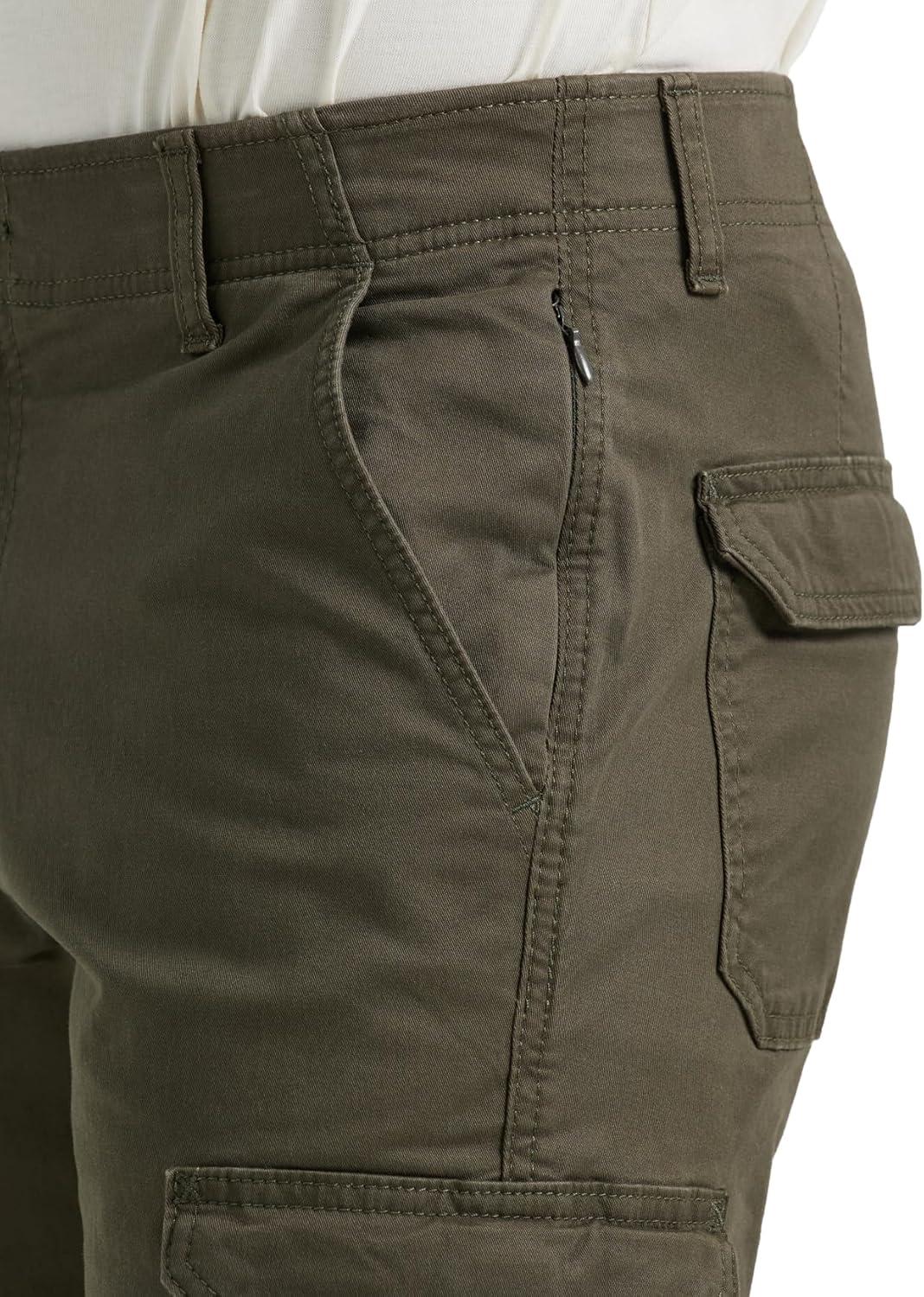 imageLee Mens Big amp Tall Extreme Motion Twill Cargo PantFrontier Olive