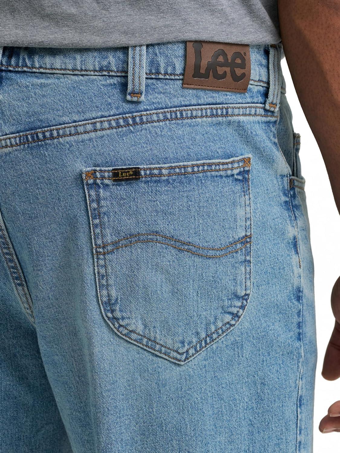 imageLee Mens Big amp Tall Legendary Relaxed Straight JeanIcey Blue